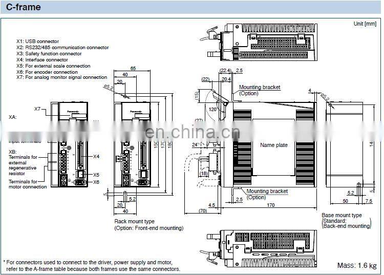 750W Panasonic ac motor servo motor drive MCDHT3520E / MCDKT3520E