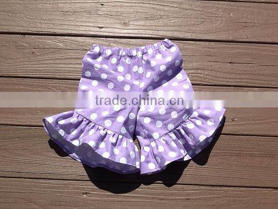 hot sell baby cotton Dot ruffle shorts short pants for kids