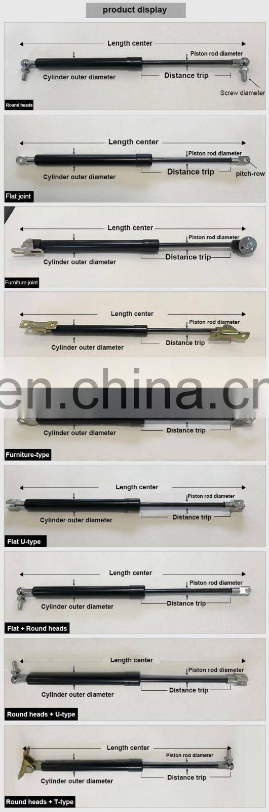 GAS SPRING PROP STRUTS SHOCKS REAR SUNGTOP CAMPER SHELL REPL C16-17796