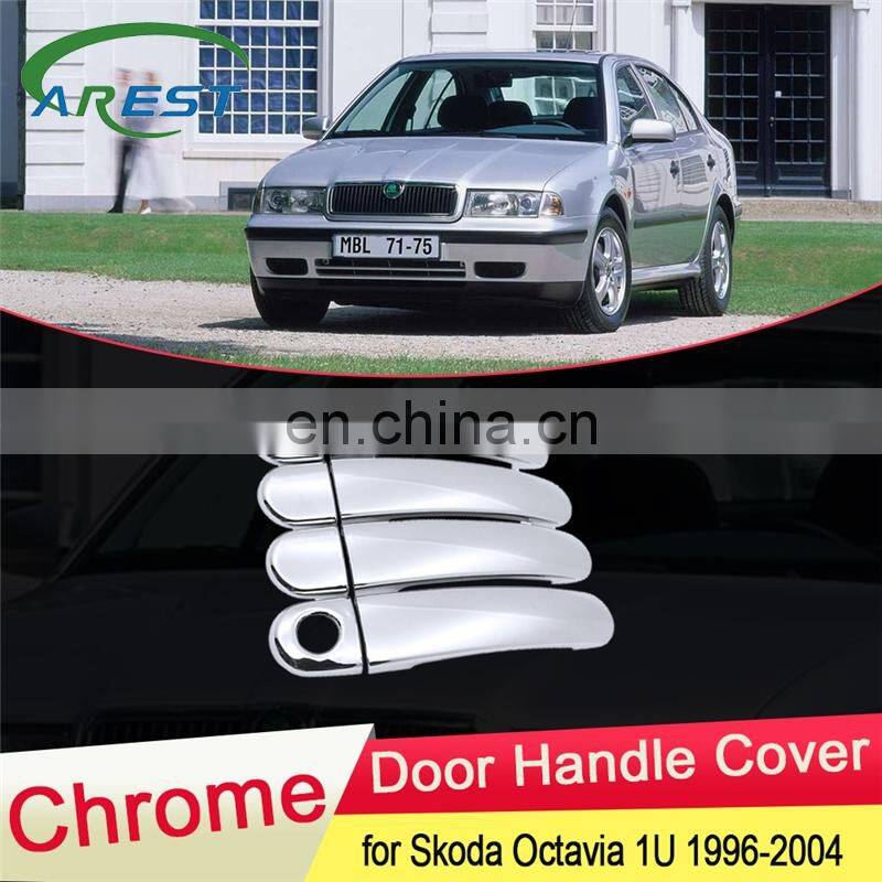 for Skoda Octavia A4 1996 1997 1998 1999 2000 2001 2002 2003 2004 1U Chrome Door Handle Cover Trim Car Cap Stickers Accessories