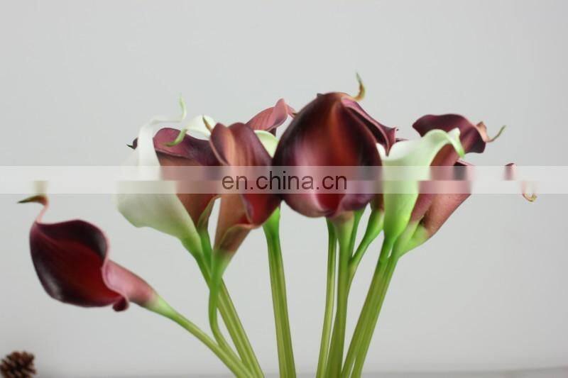 5cm head calla lily artificial flower 10pcs/lot PU real touch flowers home decoration wedding bouquet Decorative Flower