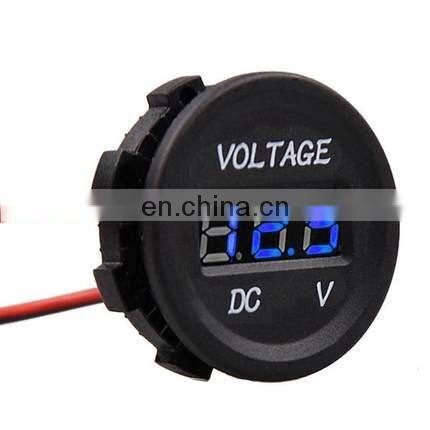 Waterproof Led Digital Display Voltmeter Voltage Meter Round Panel Car Boat Dc 12v 24v DS4010, Voltmeter Measure Voltage 5-40V