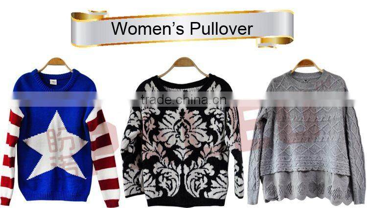 New Design Long Sweaters Crochet Vintage Pullover Loose Jumper Lady Sweater