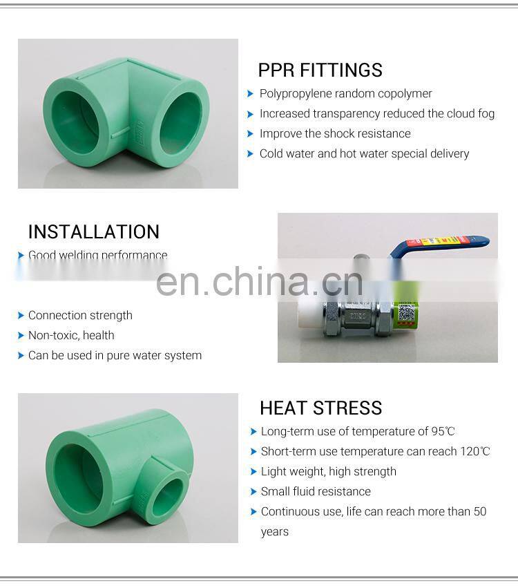 energy-saving brass insert plastic plumbing pvc ppr pipe fittings