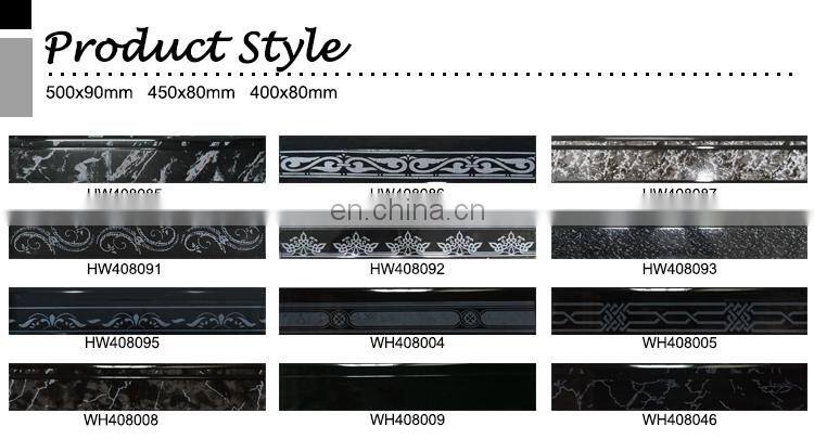 8*45 or 10*60cm ceramic porcelain wall and floor ceramic skirting tile