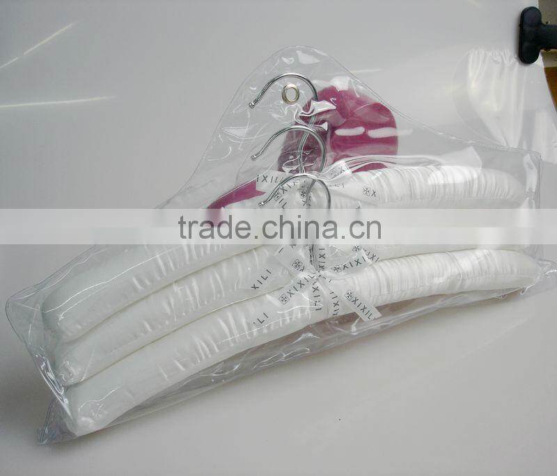 LP80 white satin clothes hangers
