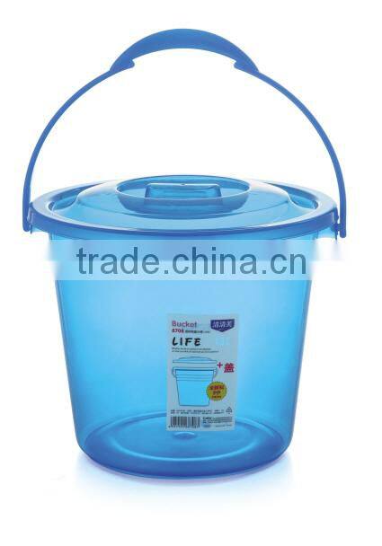 Callia plastic bucket with lid and handle colorful