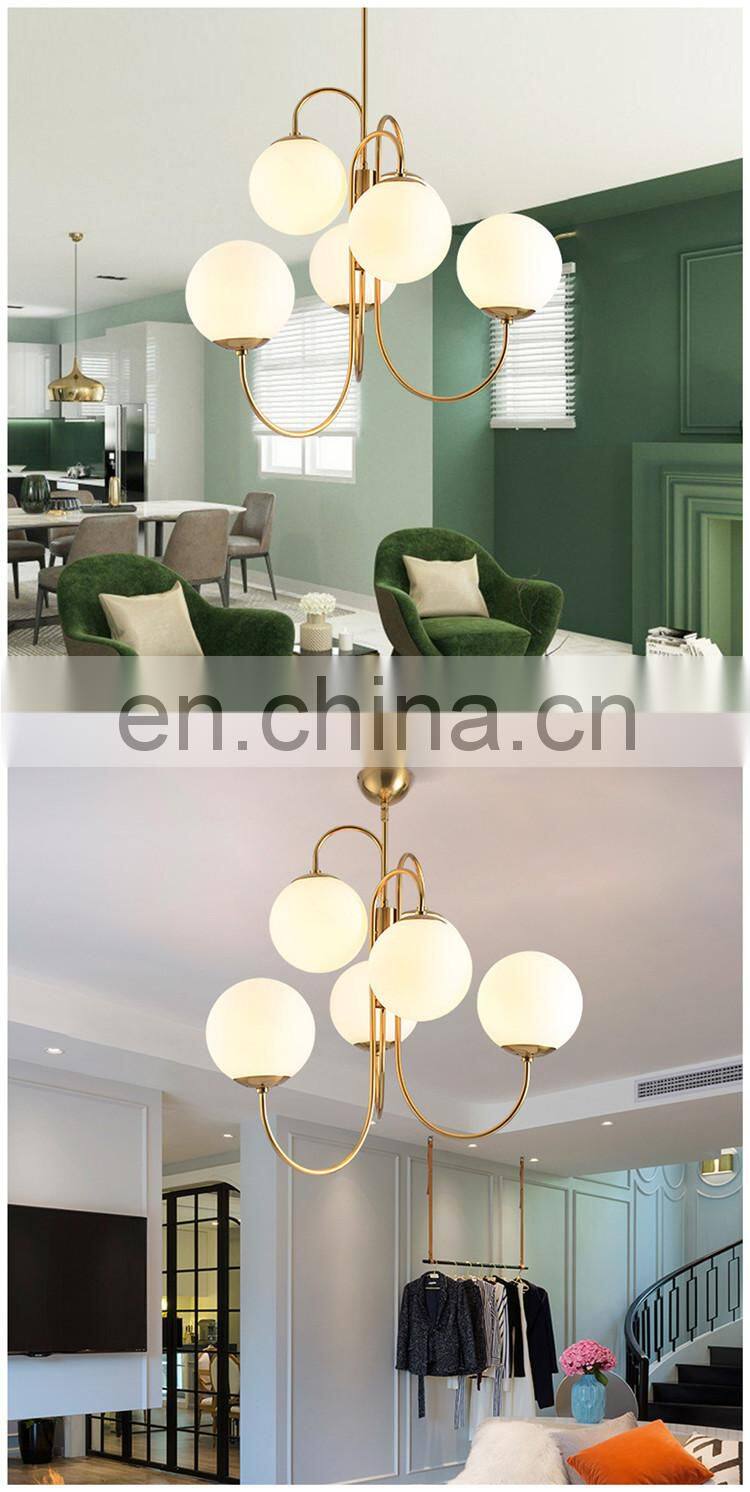 Glass Pendant LED Light Loft Hanging Lamp Fixtures For Kitchen Restaurant Living Room