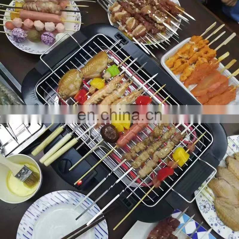 Multifunctional electric oven household smokeless indoor barbecue rack kebab grill machine stainless steel non stick