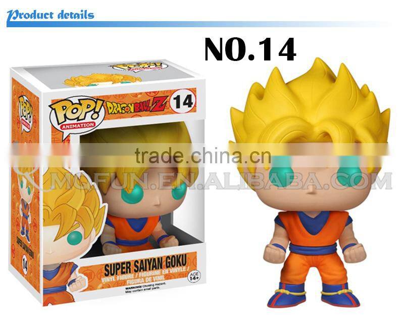 Mini Qute Funko Pop 5 styles Anime Dragon ball Perfect Cell Goku super hero action figures cartoon models educational toy