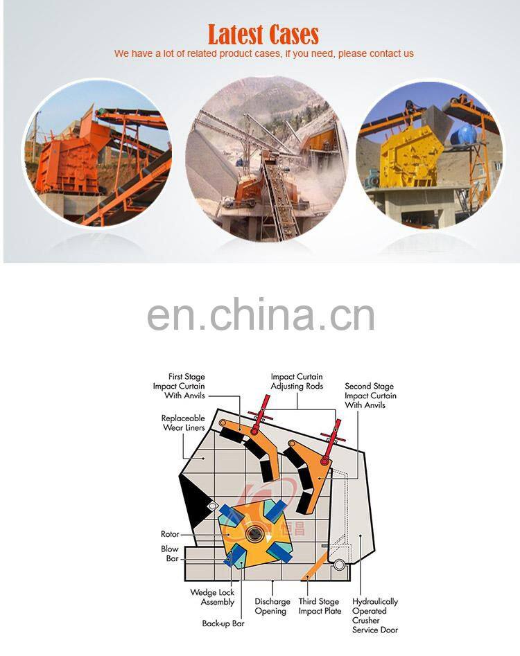 Sand stone crushing line with crusher and screener machine