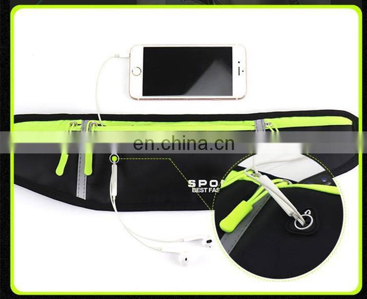 Wholesale Outdoor Waterproof Nylon Thin Waist Bag Belt Unisex with Water Bottle Holder