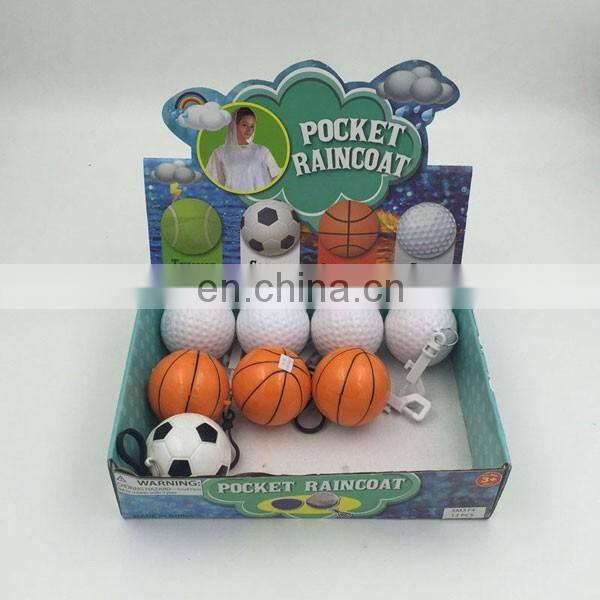 Keyring Rain Disposable Raincoat with Ball