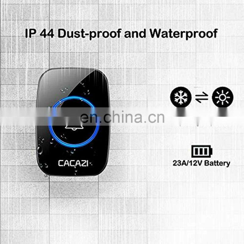 CACAZI New Wireless Doorbell Waterproof 300M Remote US EU Plug smart Door ringer