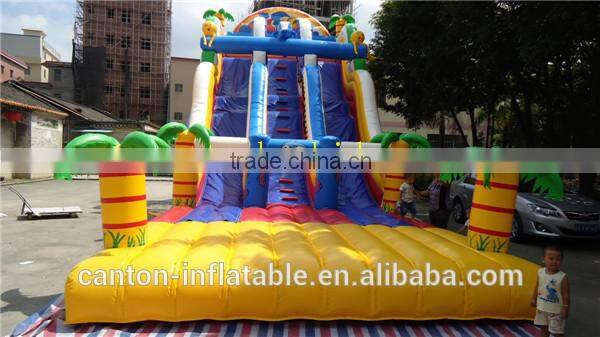 PVC Tarpaulin Giant Inflatable Water Slide For Kids And Adults