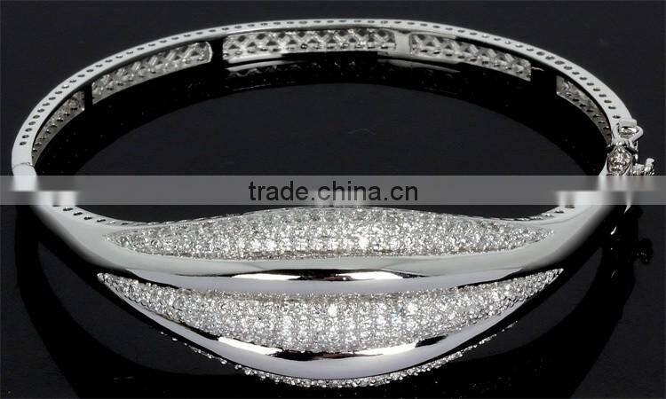 Brass Bracelet Luxury Wedding Gift Romantic Women Marriage Bangle Jewelry Gold