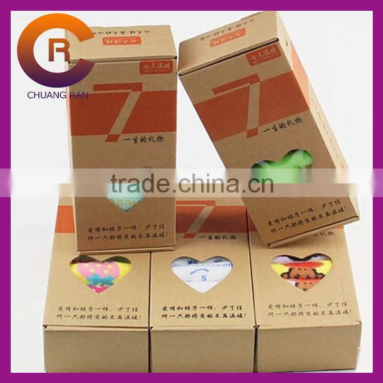 Blue custom paper window printed packaging box for hair extension