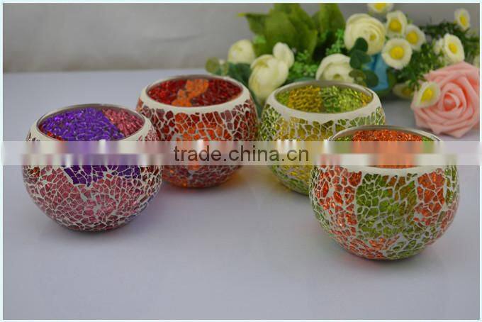 bling mosaic candle holder factory price