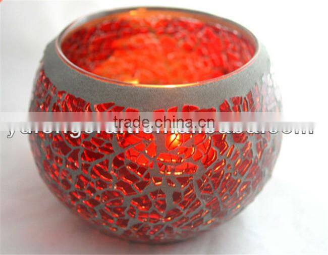 mosaic round candle holder