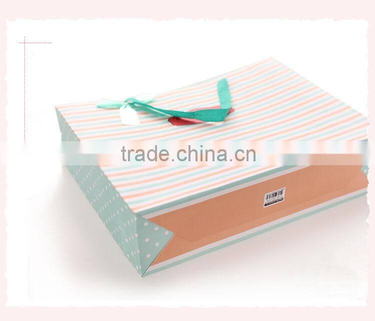 colorful stripe big paper carrier bag
