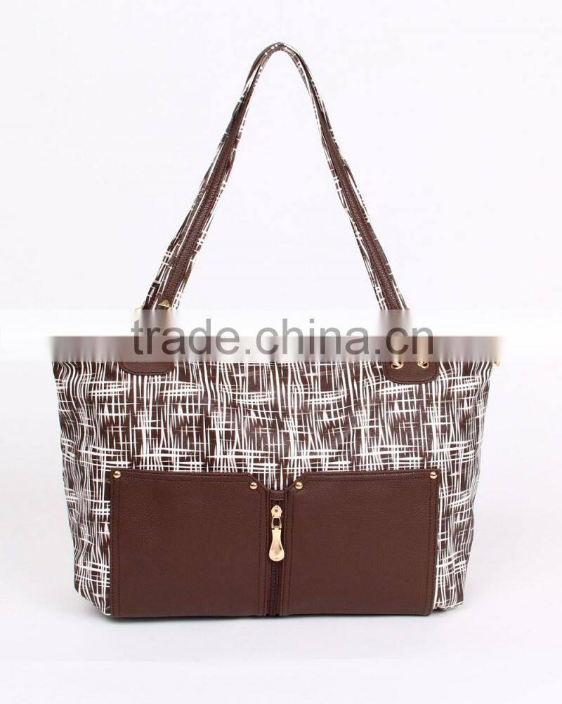 High End Quality Fashionable Pu Leather Women Branded Handbag