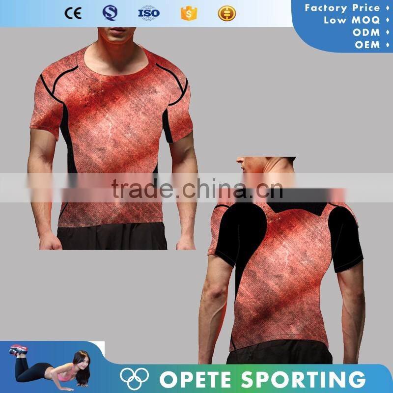 (OEM ODM FACTORY/Trade Assurance) sublimation surfing rashguard, mens compression wear,sports tracksuit men