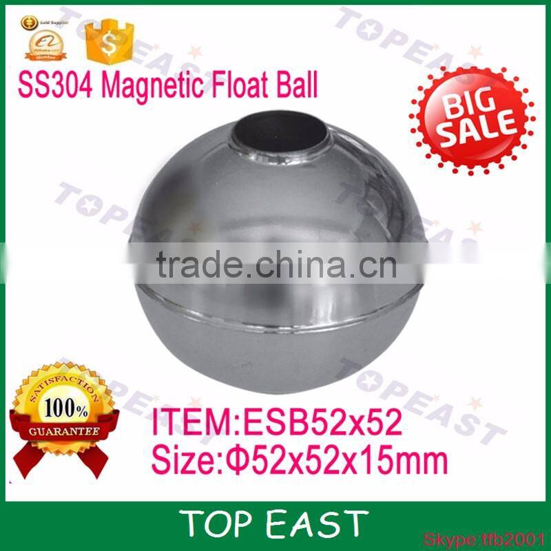 SUS304 316 stainless steel magnetic float ball ESB52X52