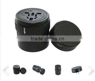 Global conversions plugs in USA phosphor bronze pc 100v-250v ac usb adaptor plugs in