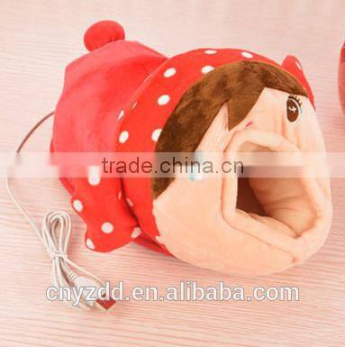 plush warm mouse pads/cold winter warm hand of soft plush mouse pad