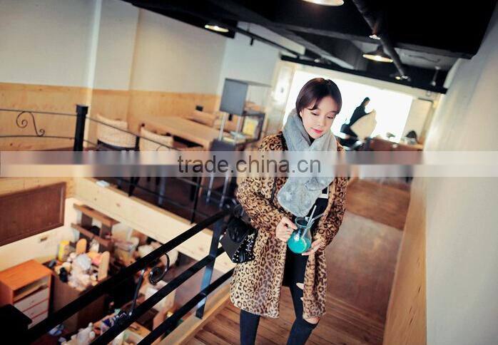 Korea Fashion Plush Plain Lady Fur Scarf Woman Neck Warmer