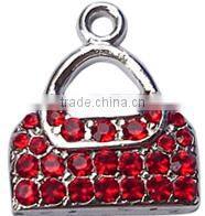 Hot summer purple bag pendant for 2014 London High quality purple cz bag shape pendant for women Bag shape charms