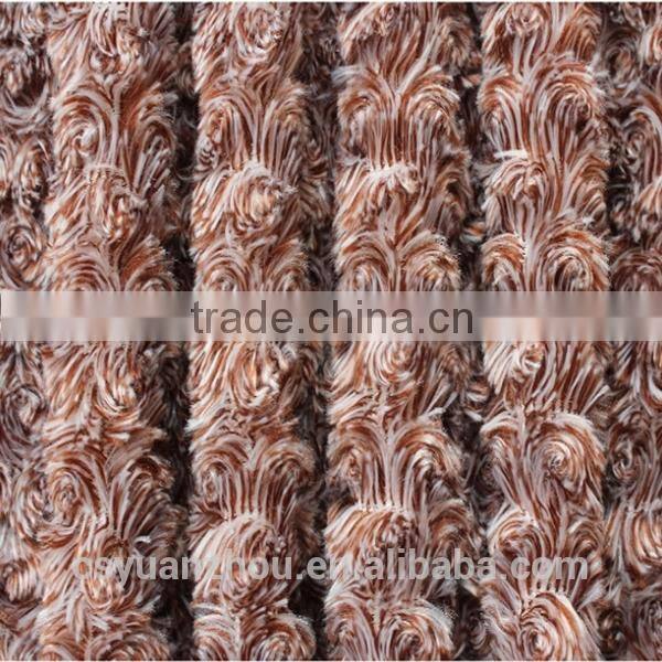 Fashion 100% polyester curly plush fabric