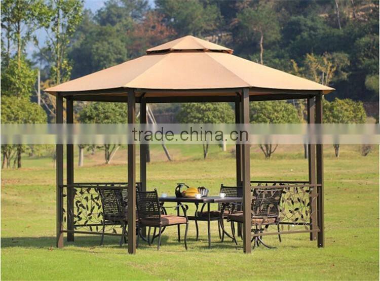 Outdoor Octagonal Awning Tenda Gazebo 4x4 Garden Wrought Iron Gazebo