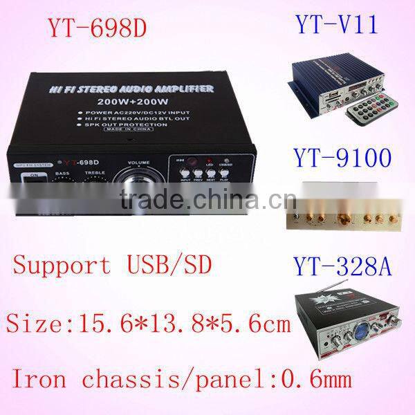 professional USB SD amplifier YT-698D support USB/SD/FM