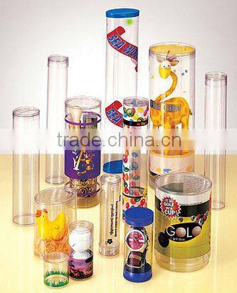 Printed Plastic Cylinder clamshell