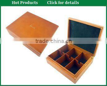 Hot Popular Handcrafted Blue Wooden Tea Box,Wooden Tea Case