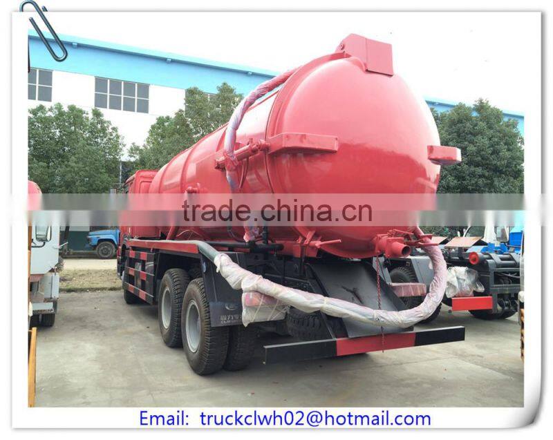 6*4 Heavy Duty SINOTRUK HOWO Vacuum Sewage Suction Truck for sale