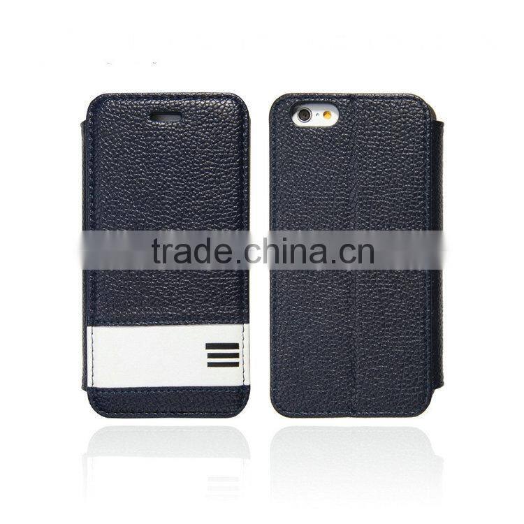 Charming color matching design PU leather mobile case for smart phone wholesale