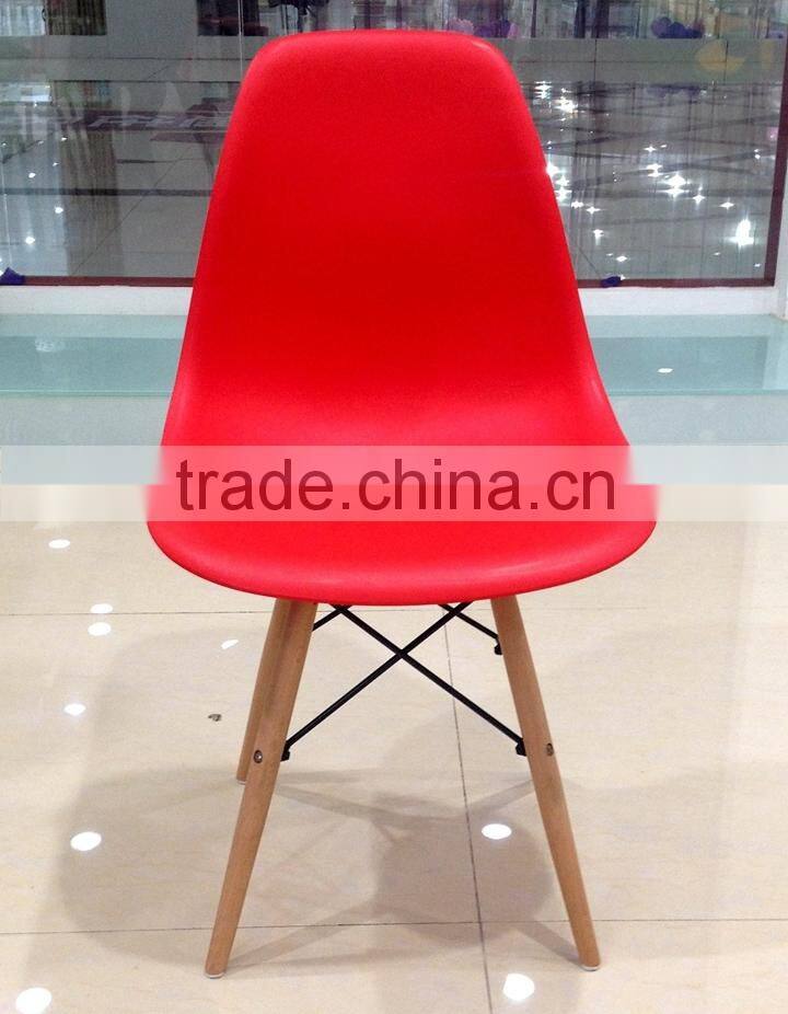 Armless Eam Chair Plastic Chair with wood legs HYH-A304