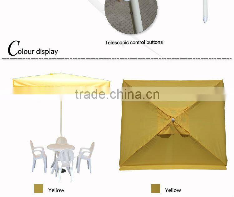2.5M*2.5M yellow color cafe umbrella
