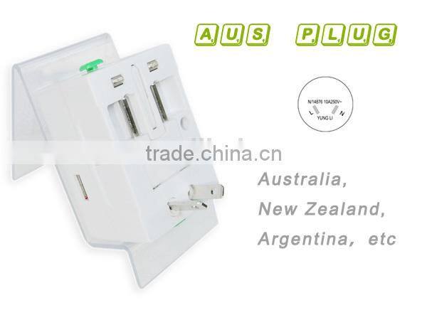 All in one EU USA Australia UK travel plug World Travel USB Power Adapter
