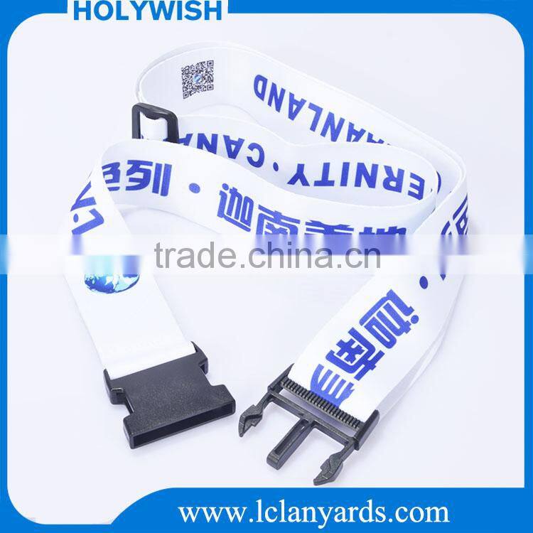 Special logo designed printing luggage safety belt with adjustable buckle