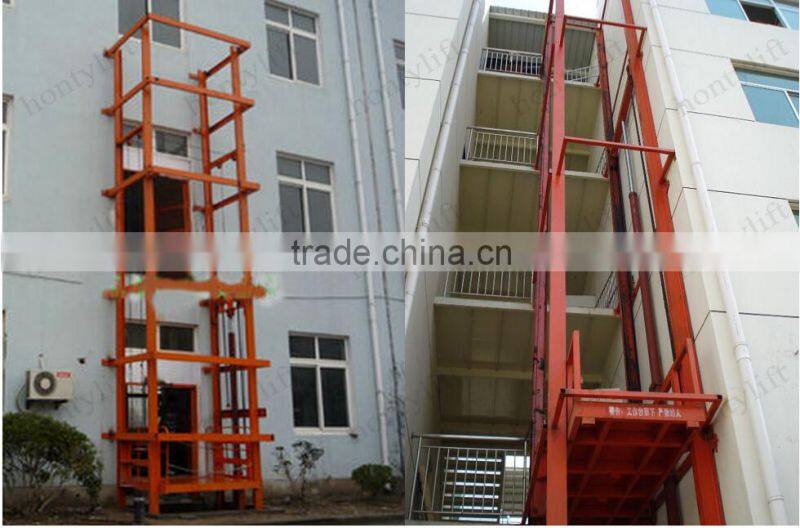 small vertical hydraulic warehouse cargo lift