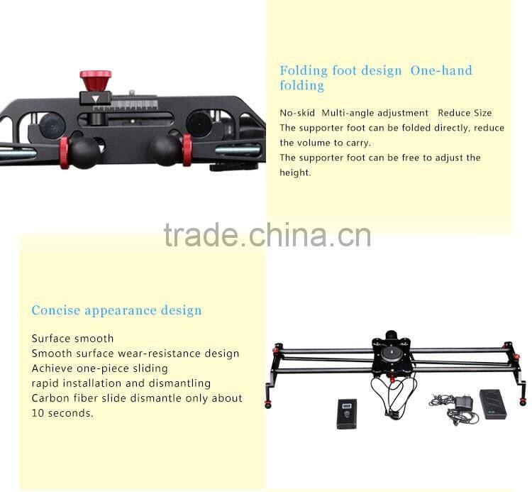 Carbon fiber wholesale motorized hot sale manufactory 120cm camera slider with time lapse function
