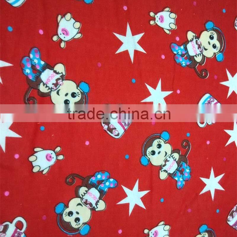 cotton flannel 20*10 40*42 150gsm 110Cm in animal cartoon
