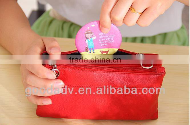 new products for 2014 promotional gifts tin pocket mirrow