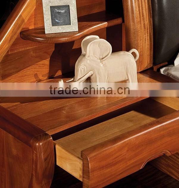 baroque bedroom / solid wood furniture bedroom / new design furniture / Antique wood bedroom set 3188