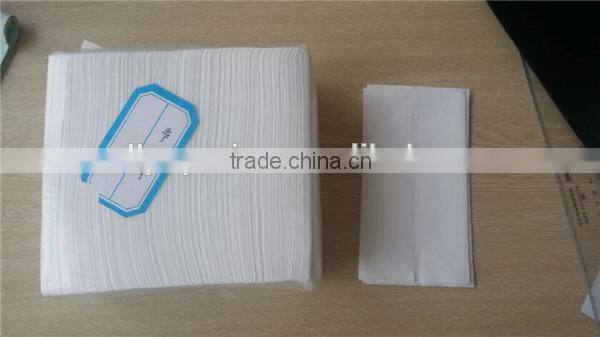 1/6 tall fold white print napkins
