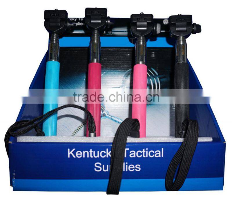 Hot sell z07-5 extendable monopod with wireless Bluetooth Remote Button for phone and camera