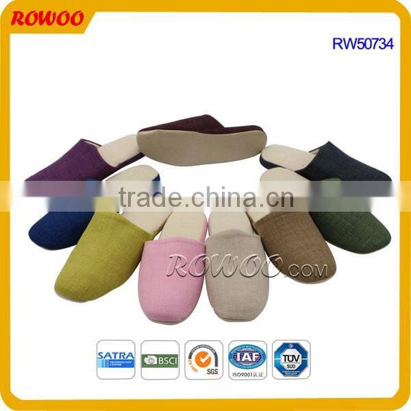 Cheap solid color winter warm slippers Unisex home slippers
